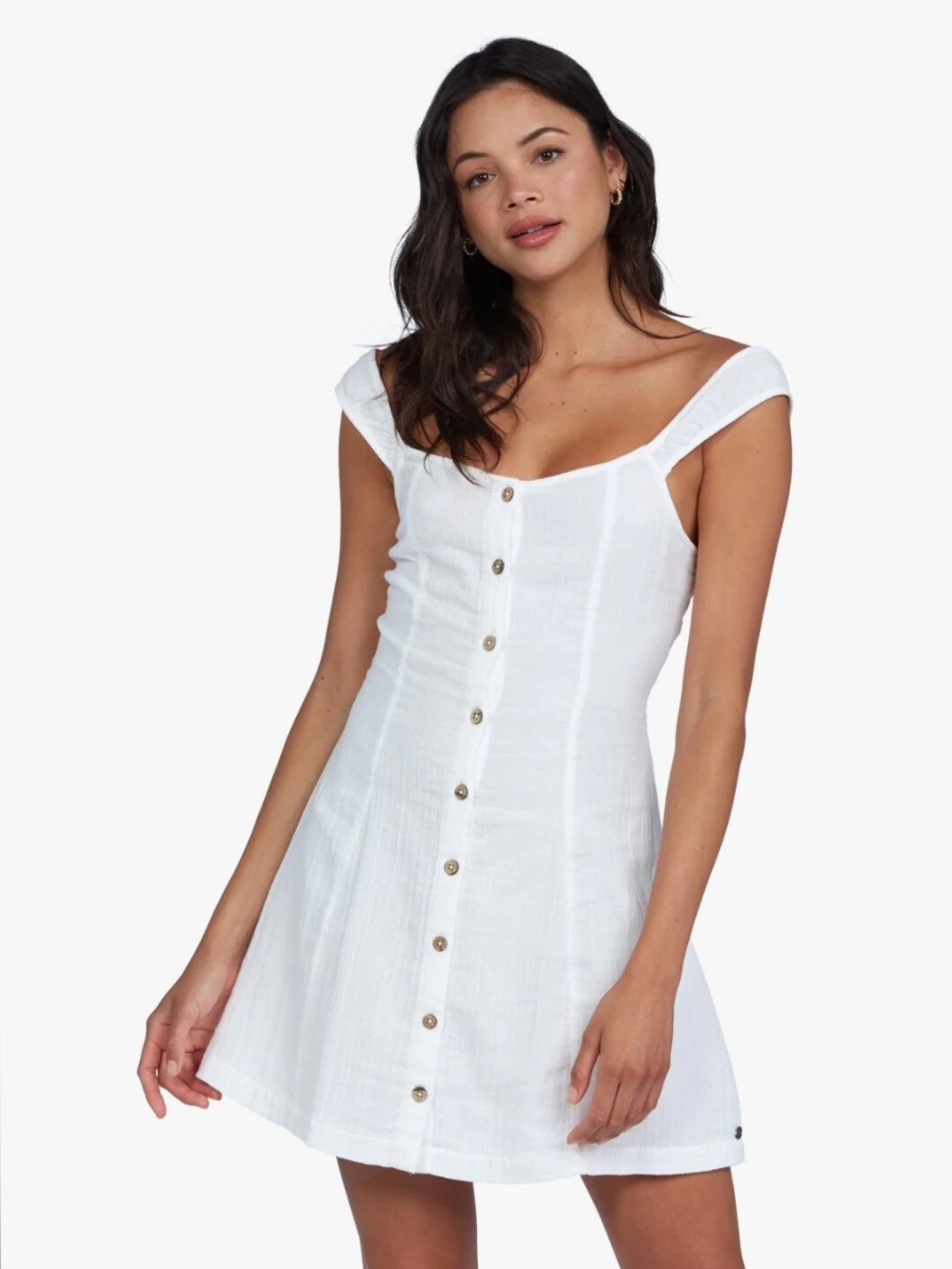 Roxy white button down sundress